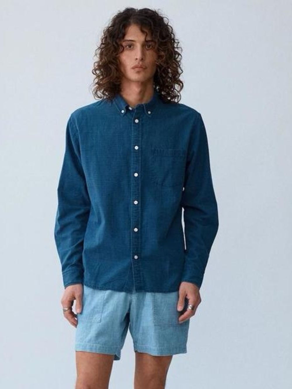 Corridor - Indigo Rainbow Dobby Shirt (Medium)